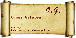 Orosz Galatea névjegykártya